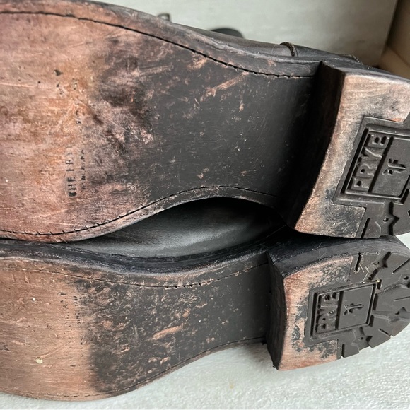 Frye Heath Distressed Moto Style Boots 76286 Size 8.5B - Picture 12 of 13